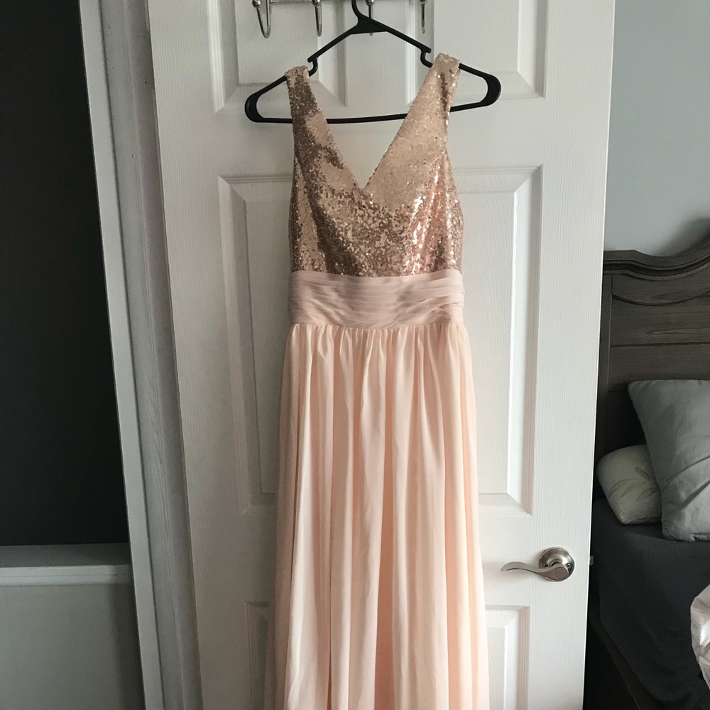 Custom Rose Gold Evening Gown